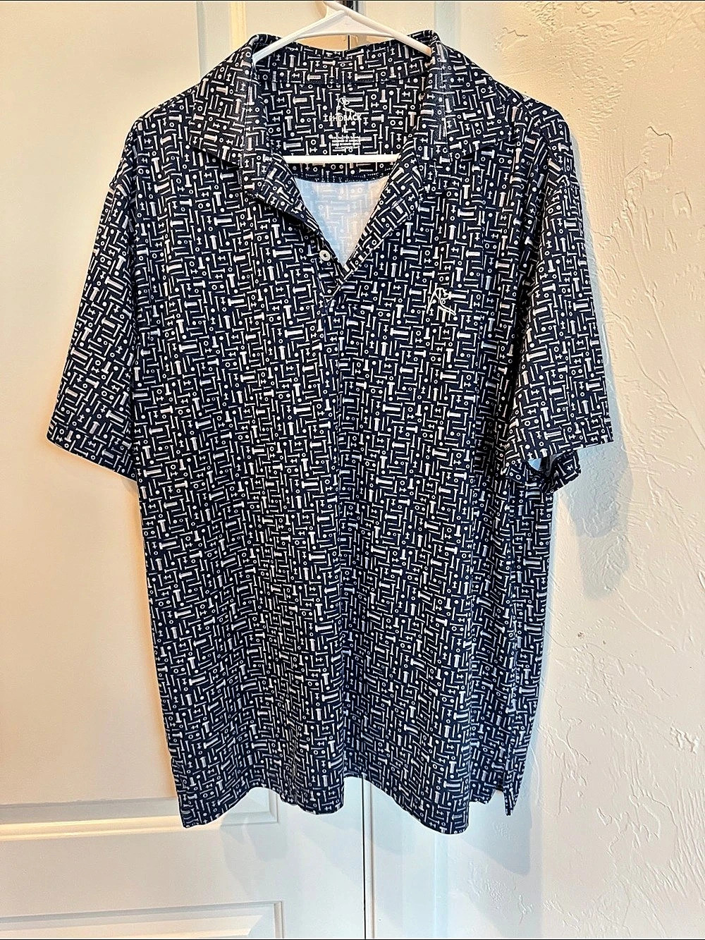 Rhoback The Handyman Men's Geometric Short Sleeve Shirt Large